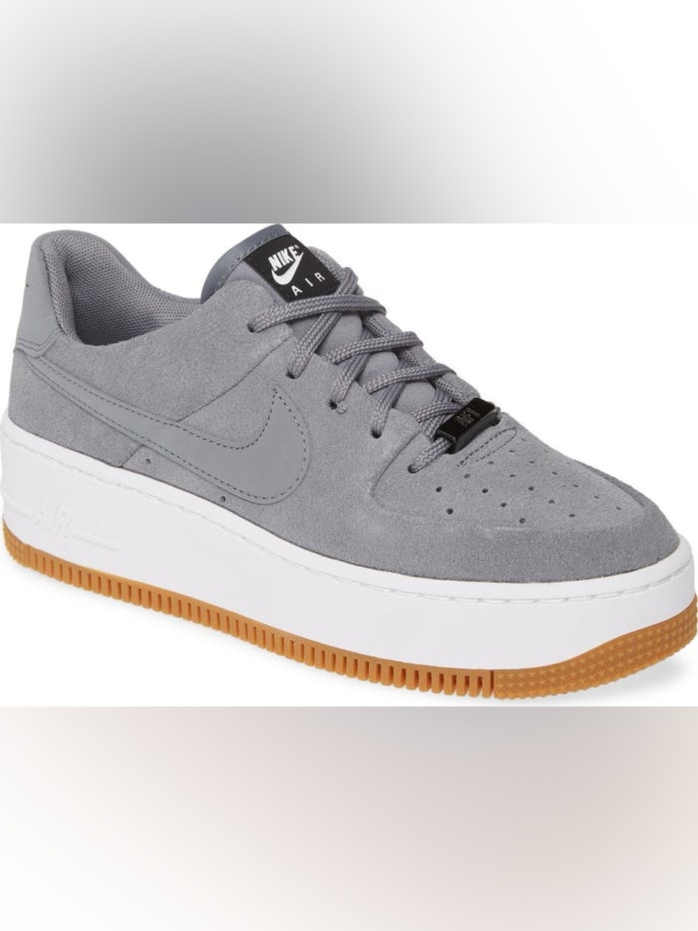 Nike Air Force 1 Sage Low Women’s Sneakers – Cool Grey Suede – Size 9